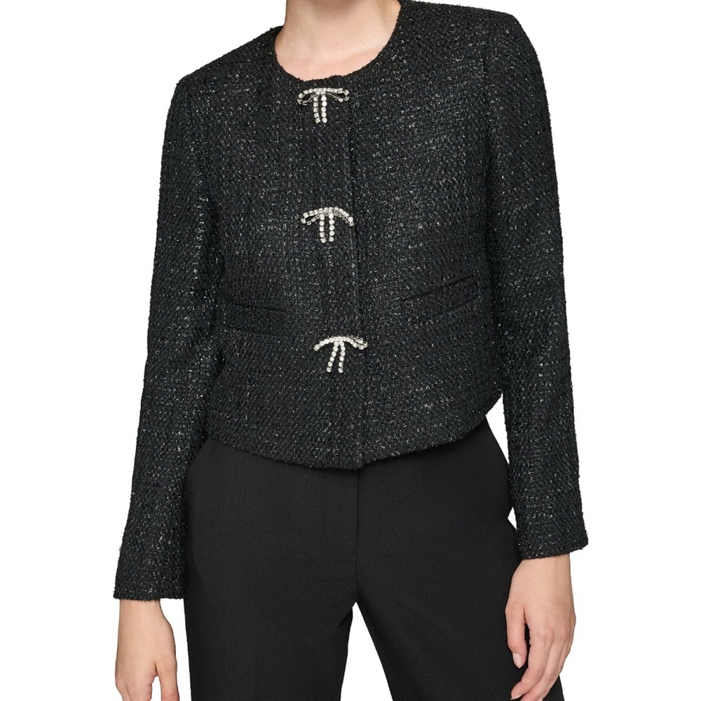 Karl Lagerfeld Black Blazer with Silver Accents